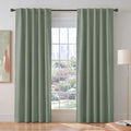 Sage Green Blackout Curtains for Bedroom 84 Inches Long 2 Panels (Sage Green / 42"W x 84"L (Pack of 2))