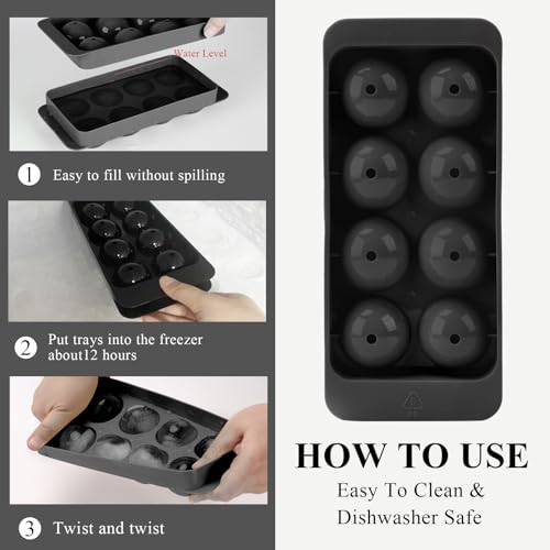 1.8" x 8 Ices (Black Ice Ball Mold)