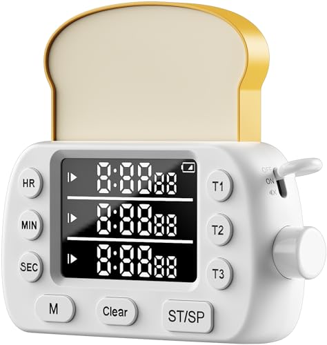 Digital Kitchen Timer for Cooking Magnetic Countdown Timers White (White)