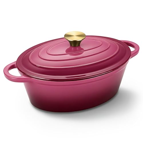Oval Dutch Oven for Bread Baking (Rose / 4.5 QT)