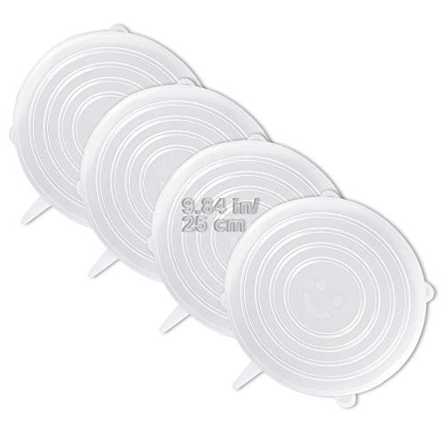 4 Pack Same Size Silicone Stretch Lids (25 cm (9.84 in))
