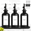 3PCS Olive Oil Dispenser Bottle For Kitchen (Black)
