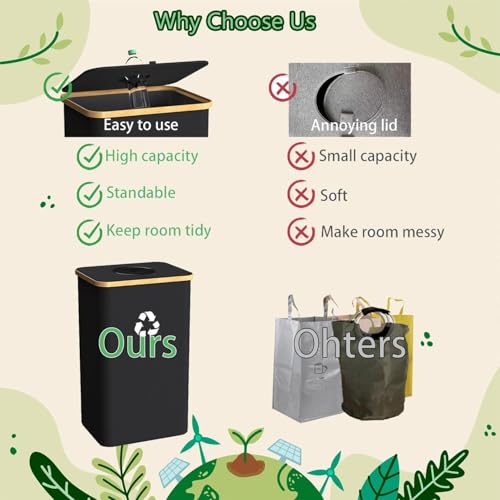 Recycling Bin for Kitchen Indoor Home (Gray-26Gallon)