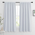 Curtains for Bedroom Living Room Nursery Office 63 inches Long (Greyish White / 42"W x 63"L (Pack of 2))