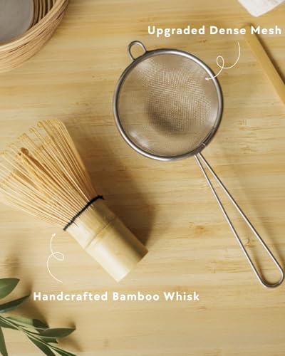 Matcha Set 5 Pcs Matcha Whisk Set (Matte Buttercream)