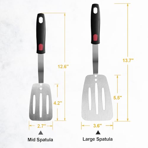 Stainless Steel Flexible Spatula (Small + X' Large (2 Pack))
