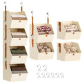 Hanging Closet Organizer 4 Tier (Beige / 4 shelves)