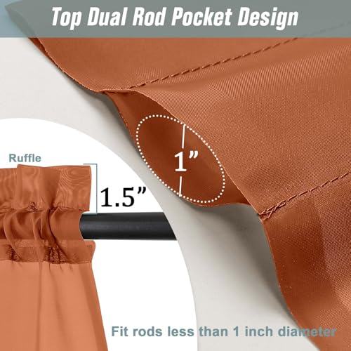 Orange Sheer Curtains 84 Inches Long 2 Panels (42"W x 84"L (Pack of 2) / Orange)