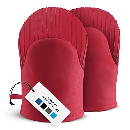 Silicone Mini Oven Mitts (Red / 10")