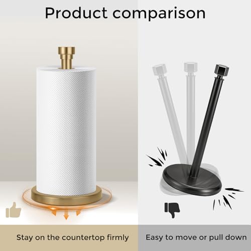 Warm Gold Paper Towel Holder Countertop (Warm Gold)