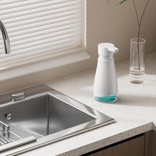 500 mL 17fl.oz Stainless Steel Liquid Soap Dispenser for Dish and Hand Soap (White)