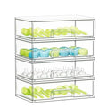 Bottle Storage Organizer Baby (13.7"H, 4 Pack, 4L / Clear)