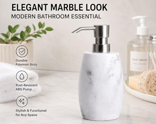Resin Soap Dispenser Set 2 (White_2 Pcs)