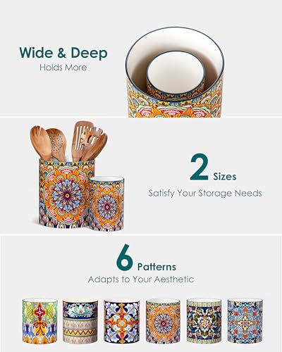 7.3"+5.5" Utensil Holder (Regal Bloom)