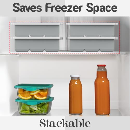 Large Silicone Ice Cube Tray (Light Gray / 2-Pack)
