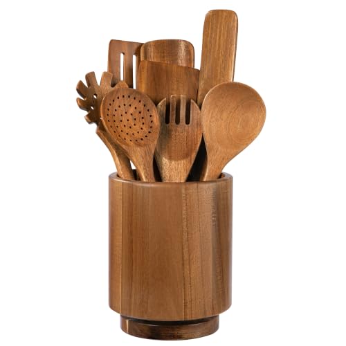 Wooden Utensil Holder (Natural / 1 Compartment)