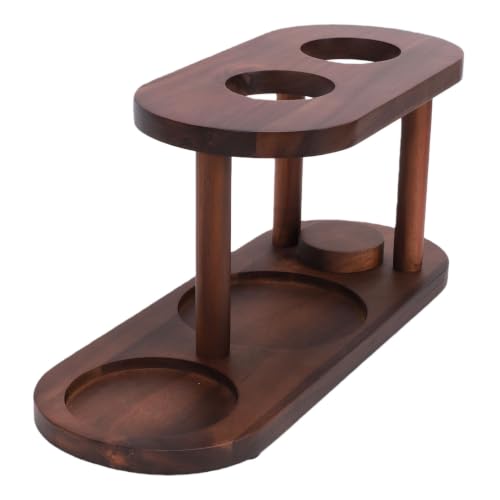 Solid Wood Pour Over Coffee Station with Elevated Dripper Stand