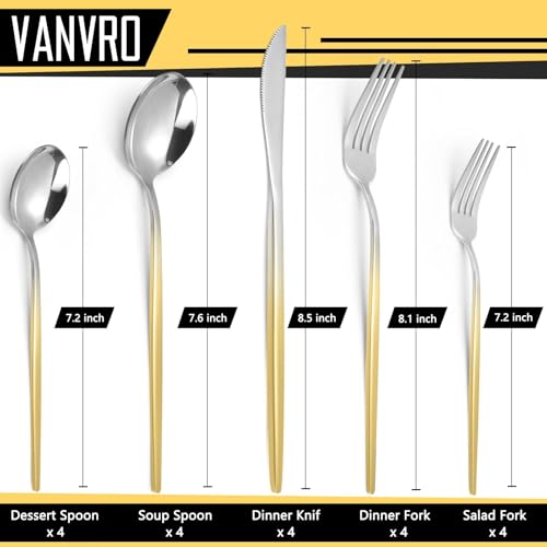Gradient Gold Silverware Set (Gradient Gold)
