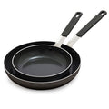 x Bobby Flay 2 Piece (8" and 10" Frying Pan Skillet Set / Black)