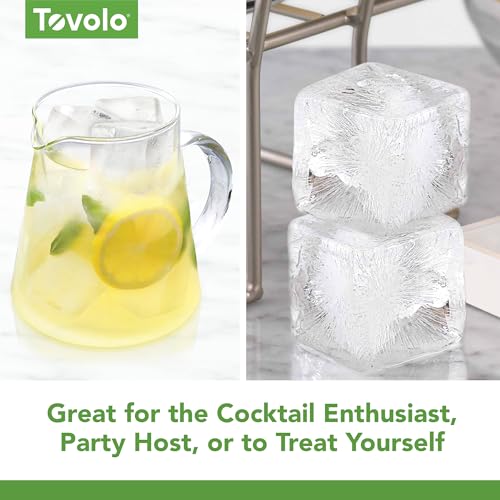 Large Square Ice Cube Mold Colossal 2 Inch Cubes Pack of 2