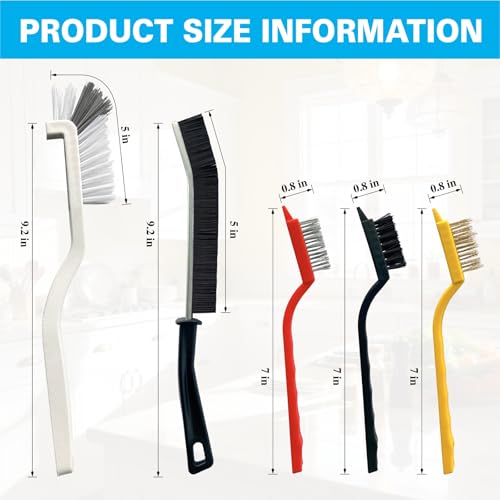 King Origin 8 PCS Crevice Cleaning Brush Set (8-pack)