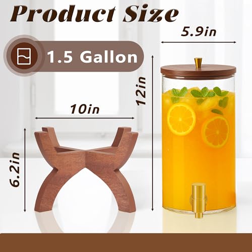 Glass Drink Dispenser (Cross Stand)