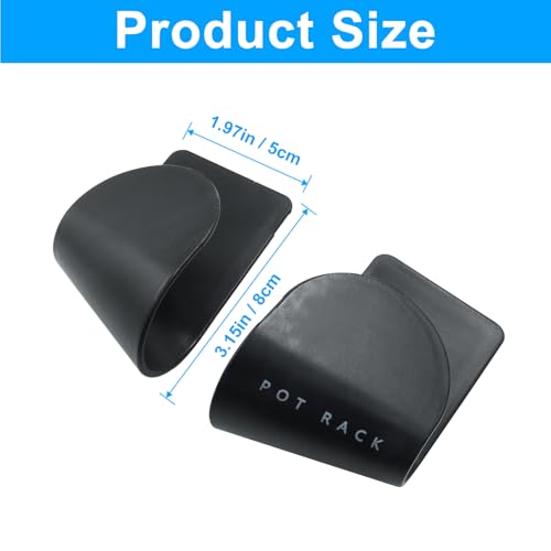 6 Pairs Pot Lid Organizer for Cabinet Door (Black)