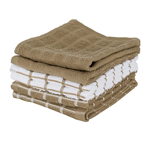 Premium 3 Pack Kitchen Towel & 6 (Mocha Brown / 9-Pack Bundle)