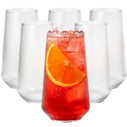 Borosilicate Drinking Glasses Set of 6 (clear-16oz)