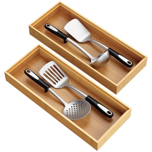 Bamboo Drawer Organizer (15" x 6" x 2")