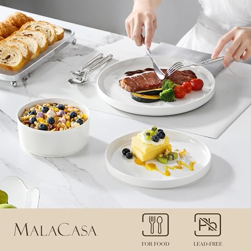 24 Pieces Porcelain Dinnerware Set (Ivory White / 24 Piece (Service for 8))