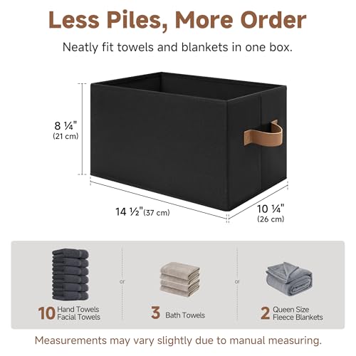 Closet Storage Bins (Large / Black)