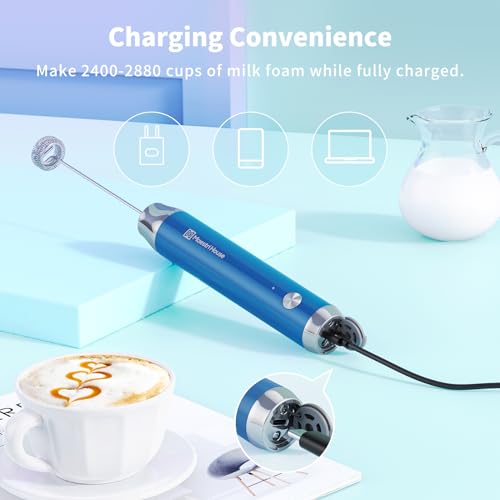 LunaFro Rechargeable Milk Frother (Dark Blue)