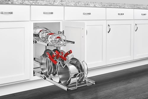 Dual Kitchen Cabinet Pullout Organizer (12" Width)