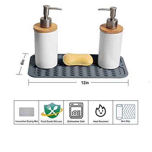 Silicone Sink Caddy & Sponge Holder (Dark Gray / 12" x 6")
