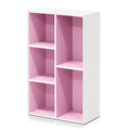 LUDER Book Shelf (White/Pink / 5-Cube)