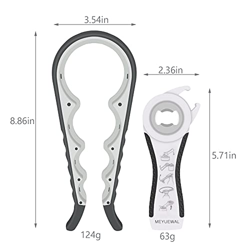 Jar Opener Bottle Opener for Weak Hands (White)