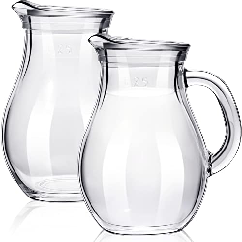 2 Pcs Glass Pitcher Milk Frothing Creamer (250 ml / Elegant Style)
