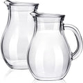 2 Pcs Glass Pitcher Milk Frothing Creamer (250 ml / Elegant Style)