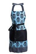 Vintage Floral Apron for Women with Pocket (Dark Bloom)