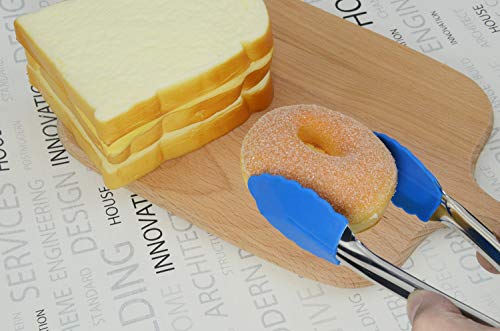 Small Tongs with Silicone Tips 7 (7-inch / Blue)