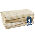 Dish Towels for Kitchen Cotton Soft & Absorbent 4 Pack (18"x28" - 4 Pack / 03: Beige)