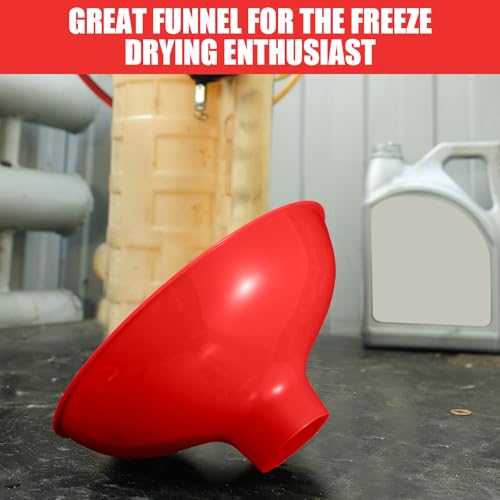 2 Pack Extra Large Wide Mouth Funnel 2.5" x 10" (Red)