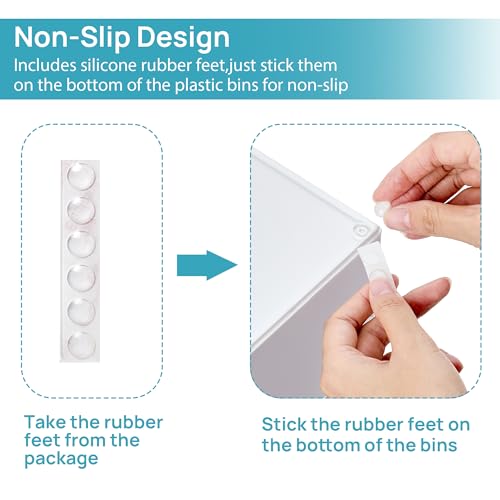 4 Pack Small Stackable Storage Drawers (Small-4pack-White)
