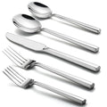 Hexagon 40 Piece Forged Silverware Set Stainless Steel Flatware Set Cutlery Set (Silver / 40 pieces for 8)