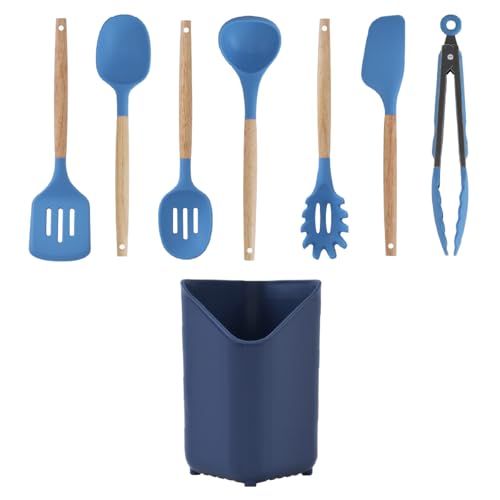 Silicone Kitchen Utensils Set (8-piece Set / Blue)