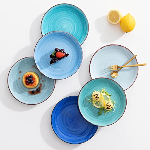 Bonita Blue Salad Plate Set of 6 (7.5 Inch / Cool Color)