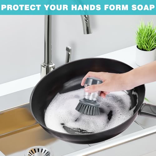 Dish Brush Dish Scrubber & Dish Scrub Brush for Kitchen Sink