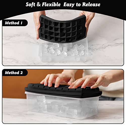 Silicone Ice Cube Tray with Leak (Deep Black)