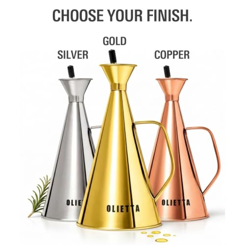 Olive Oil Dispenser Bottle (Gold / 25.4 Ounces)